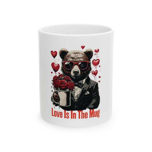 Romantic Bear Mug - 'Love Is In The Air' - 11oz & 15oz Options