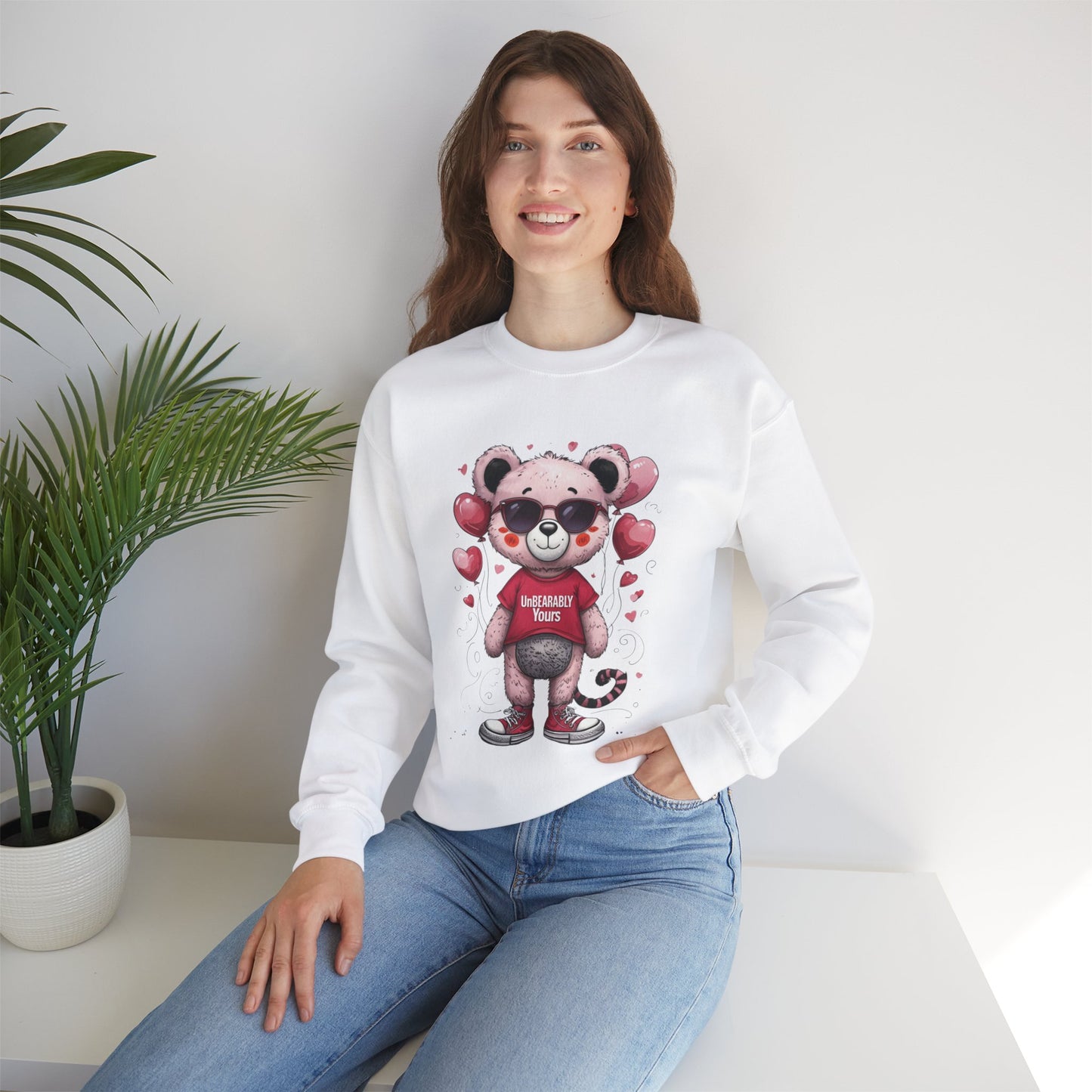 UnBEARably Yours Graphic Sweatshirt for Cozy Love Days