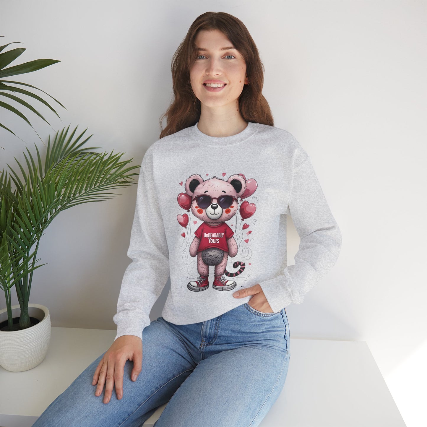 UnBEARably Yours Graphic Sweatshirt for Cozy Love Days