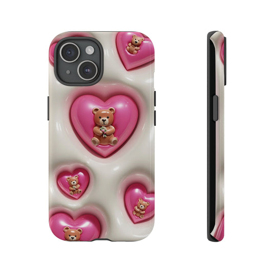 Cute Teddy Bear Phone Case - Tough Cases for Kids & Teens