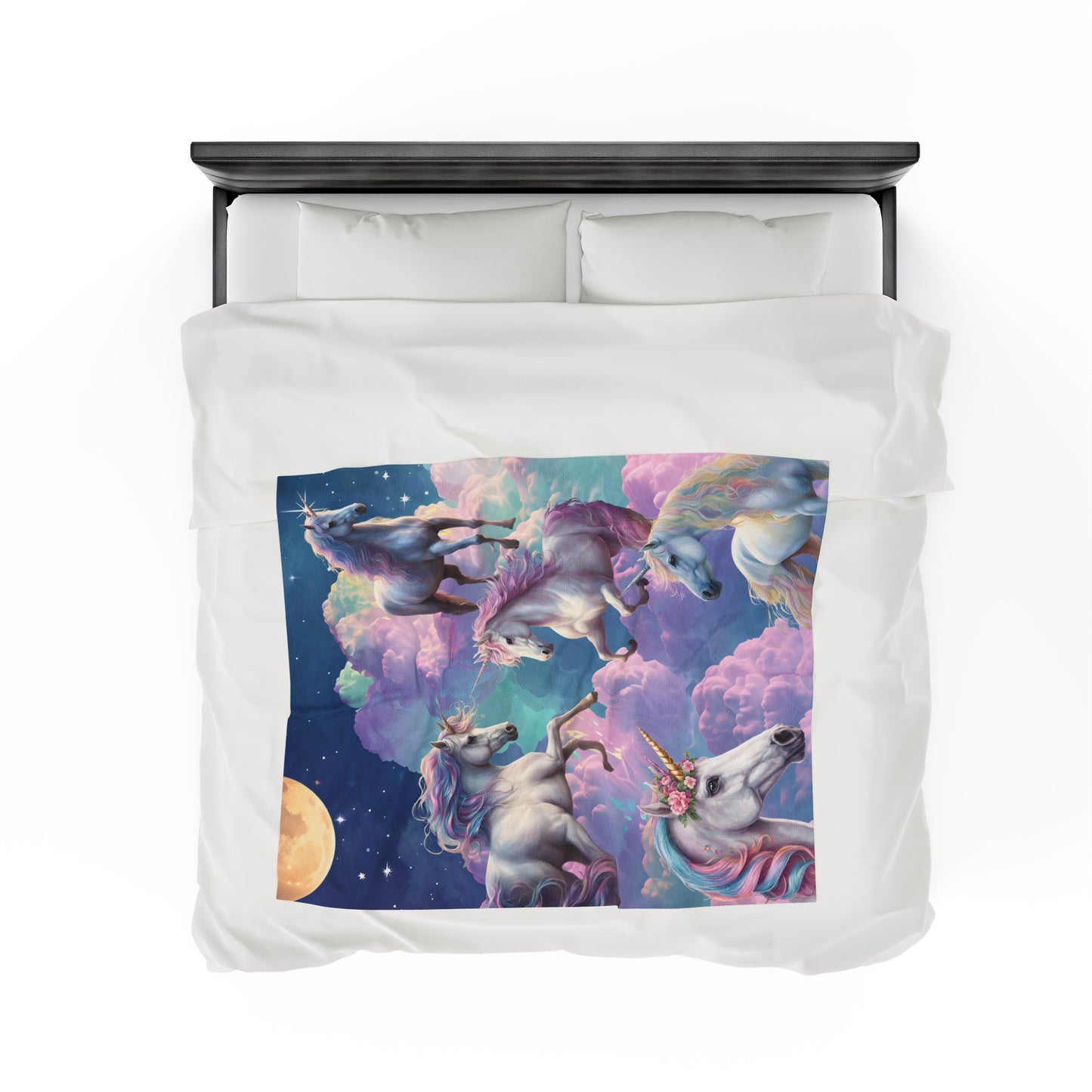 Dreamy Unicorn Velveteen Plush Blanket – Perfect for Kids' Rooms & Cozy Nights