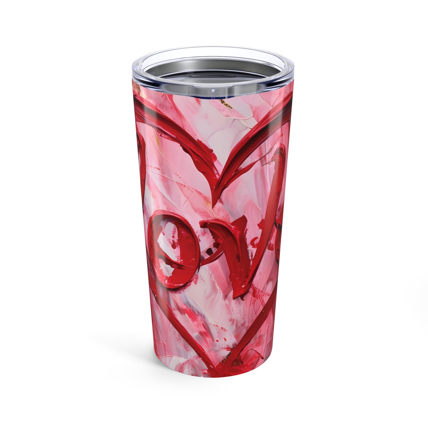 Love Tumbler Cup, Romantic Drinkware, Valentine's Day Gift, Insulated Tumbler, Coffee Mug, Beverage Holder