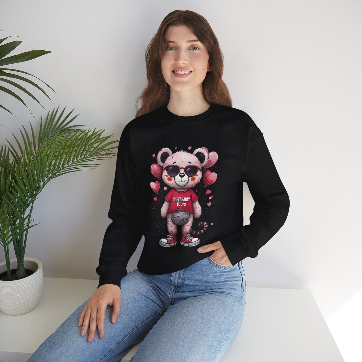 UnBEARably Yours Graphic Sweatshirt for Cozy Love Days